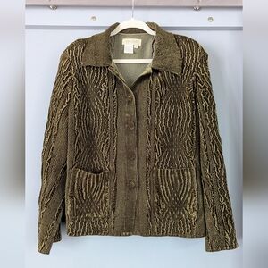 Vintage Olive Textured Blazer